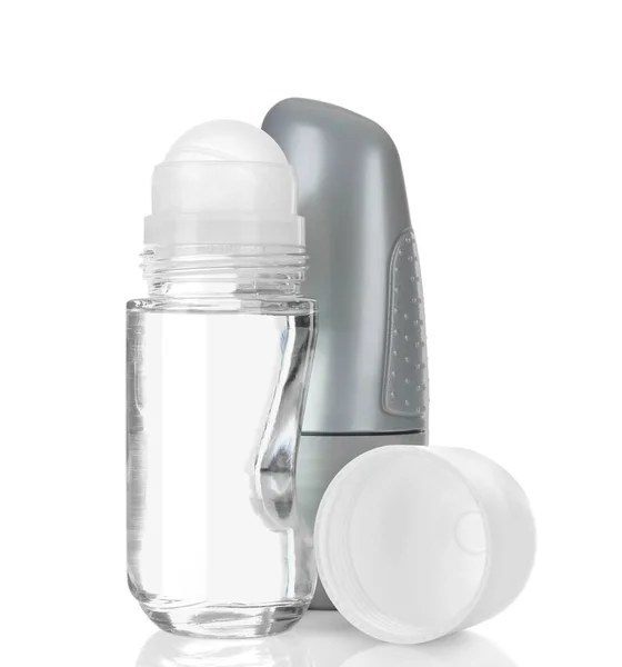 Deodorants on white background — Stock Photo, Image