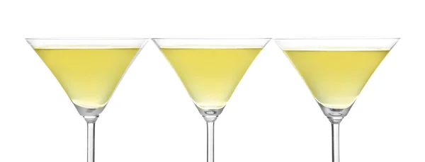 Vasos de limón martini gota — Foto de Stock