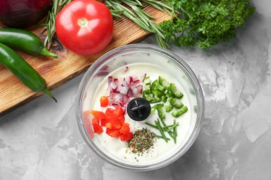 Balık taco sosu için malzemeler