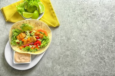 balıklı taco ve sos 