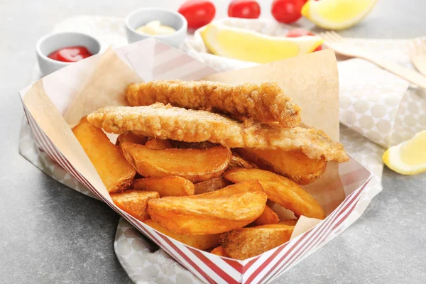 Pesce fritto saporito — Foto Stock