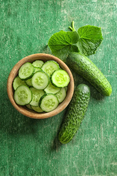 Fresh sliced cucumber — Stock Photo, Image