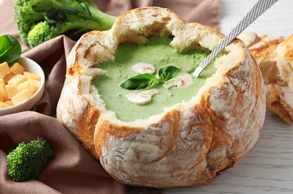 Broccoli cheese soup — Stock Photo, Image