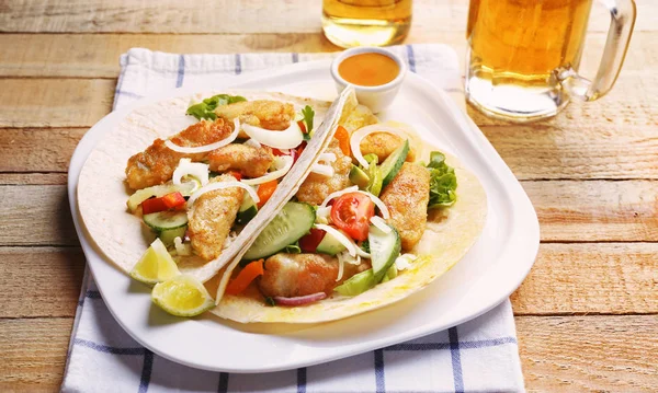 Chutné ryby tacos — Stock fotografie