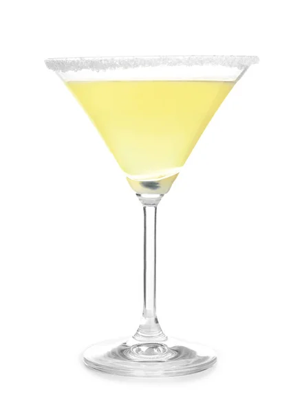 Copa de martini de limón gota —  Fotos de Stock