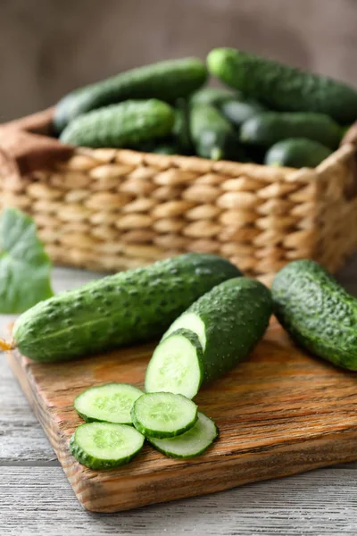 Ripe fresh cucumbers — Stock Photo, Image