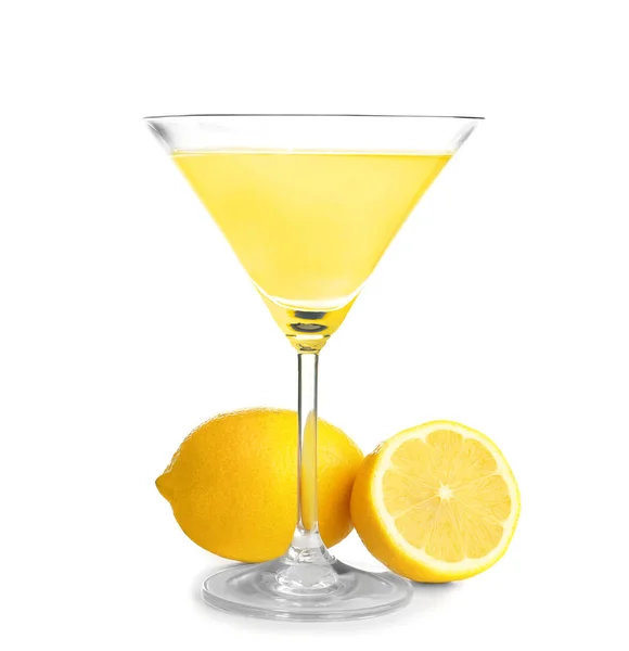 Szklanką martini kropla cytryny — Zdjęcie stockowe