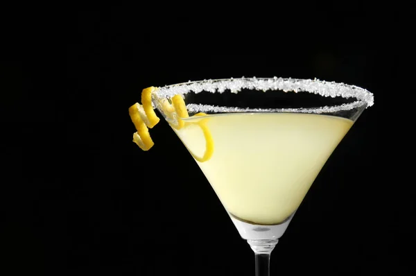 Lemon drop martini glas — Stockfoto