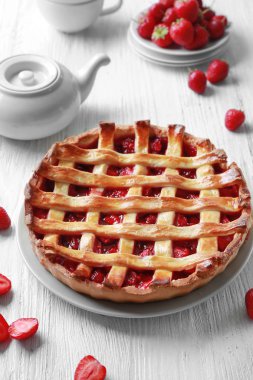 Lezzetli Çilekli pasta 