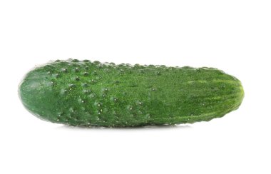 beyaz üzerine taze salatalık 