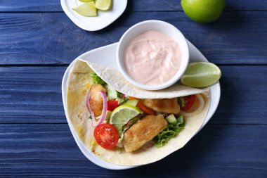 balıklı taco ve sos 