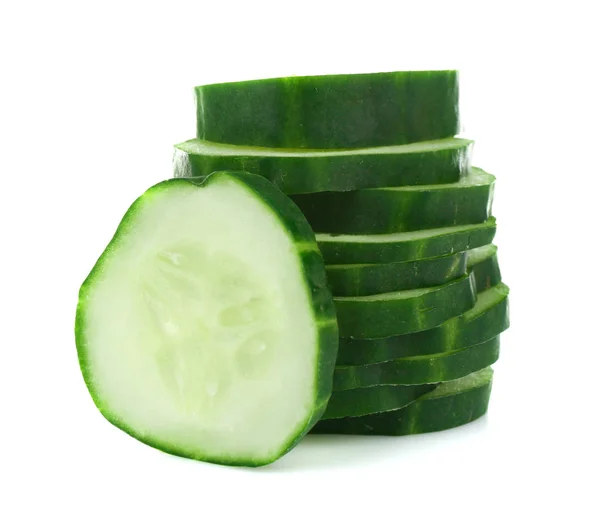 Fresh cucumber on white — Stock Photo, Image