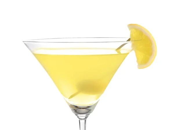 Verre de martini citron goutte — Photo