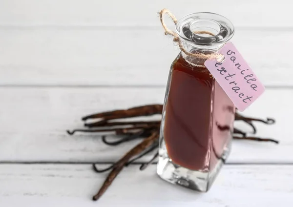 Bottle with vanilla extract