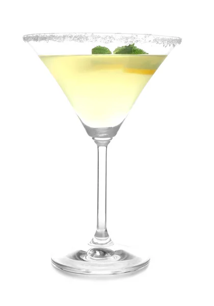 Copa de martini de limón gota — Foto de Stock