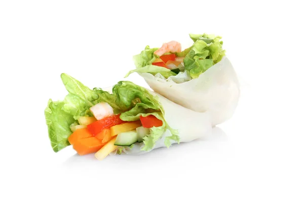 Świeży spring roll w papier ryżowy — Zdjęcie stockowe