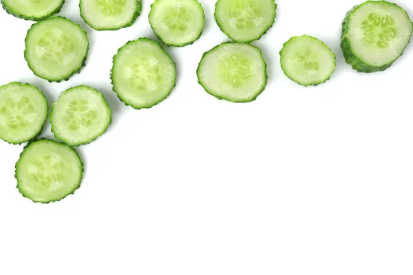 Fresh cucumber on white — Stock Photo, Image