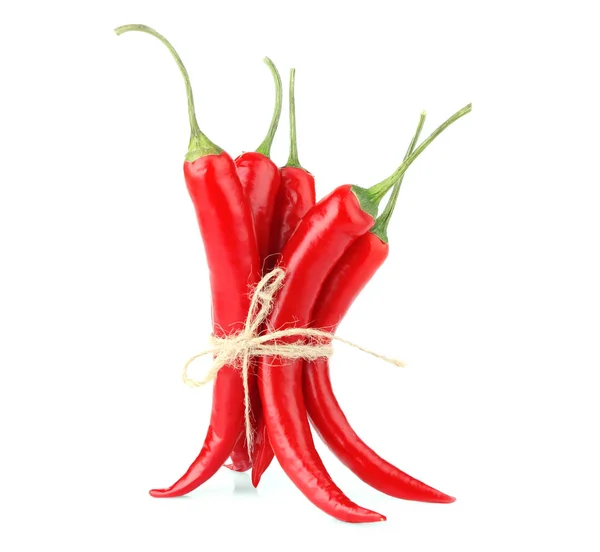 Chili peppers on white background — Stock Photo, Image