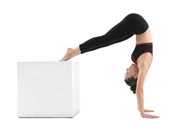 Young beautiful woman doing yoga — Stock Photo, Image