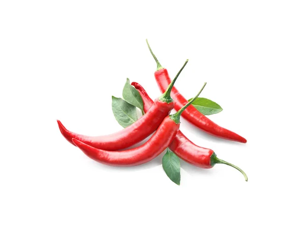 Chili paprika fehér alapon — Stock Fotó