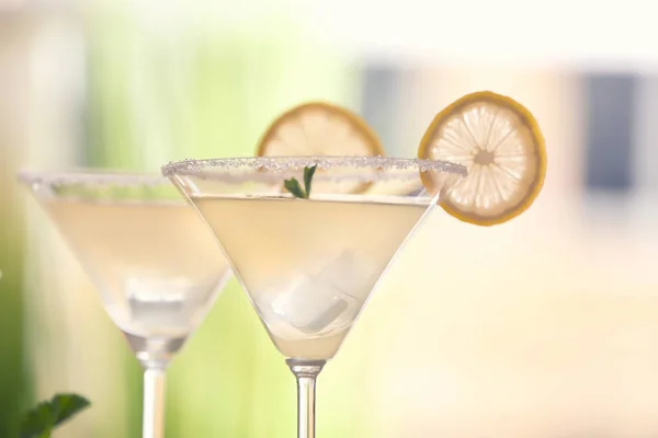 Glasses of lemon drop martini — Stock Photo, Image