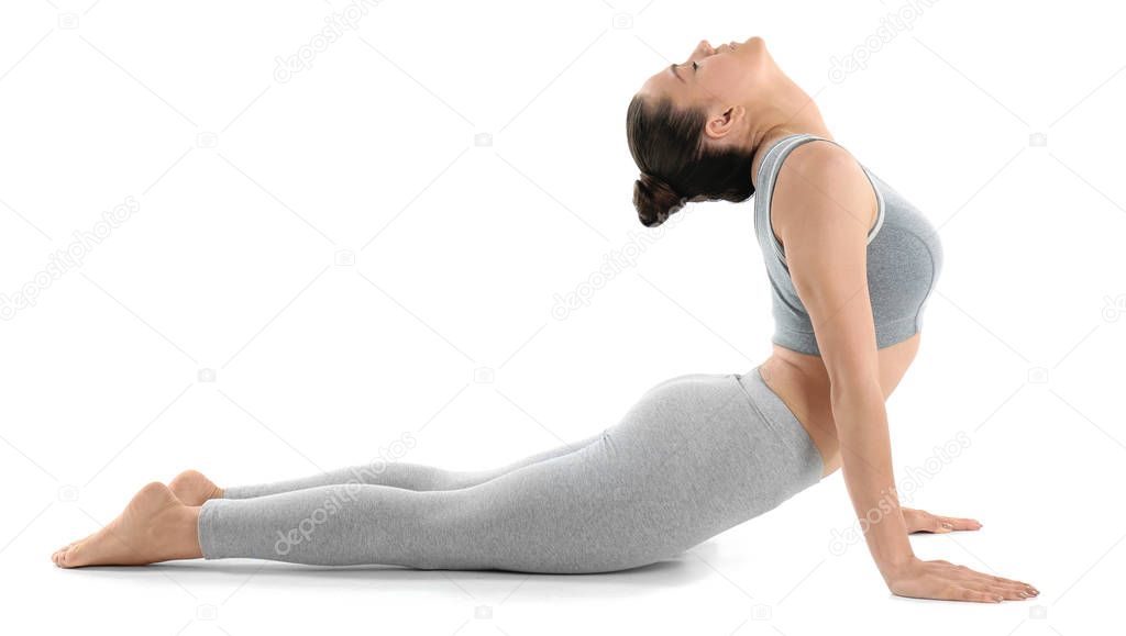 Young beautiful woman doing yoga