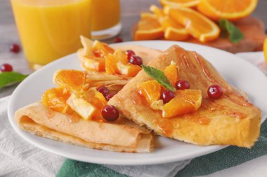 Turuncu ile lezzetli gözleme 