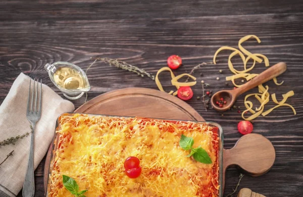 Leckere Fleisch-Lasagne — Stockfoto