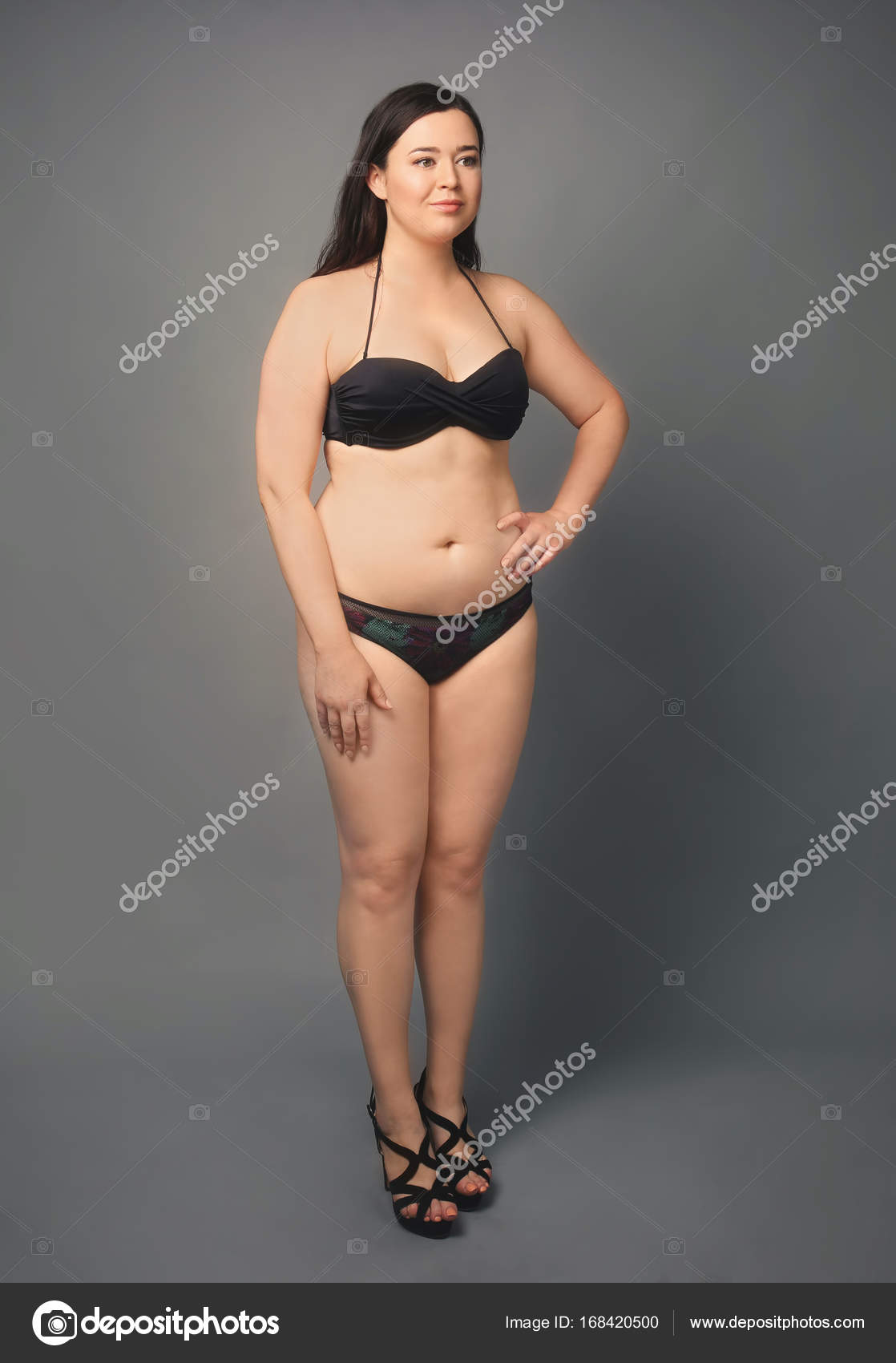 overweight woman in bikini