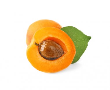 beyaz üzerine taze kayısı  