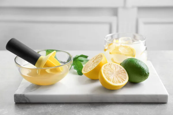 Složení s čerstvých citrusových plodů — Stock fotografie