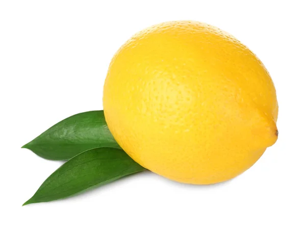 Frische Zitrone auf weißem Hintergrund — Stockfoto