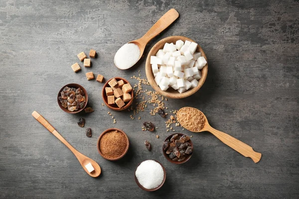 Various kinds of sugar — Stock Photo, Image