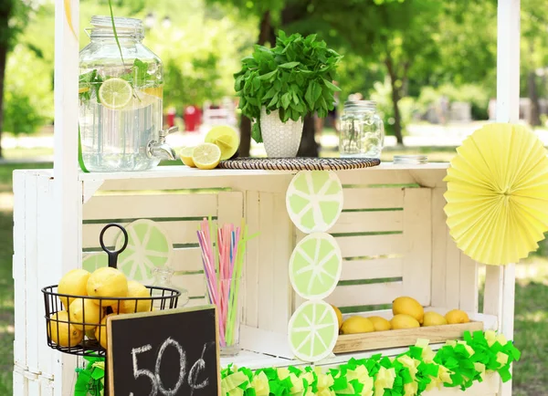 Wooden lemonade stand