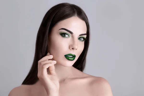 Young woman with fancy makeup — Stock Photo, Image