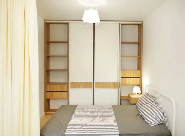 Interior of light bedroom — Stock Photo, Image