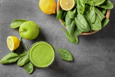 Ispanak yüzlü tablo ile kompozisyon