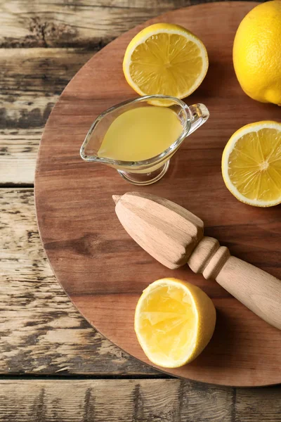 Composition with lemon juice — Stock Photo, Image