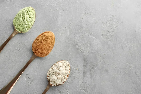 Different superfood powders — Stock Photo, Image