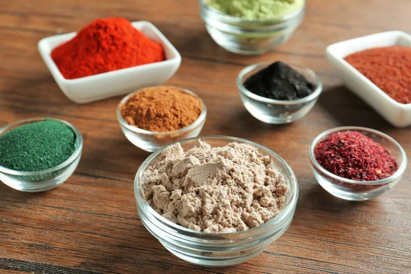 Different superfood powders — Stock Photo, Image