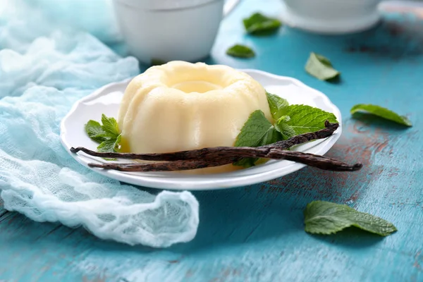 Läcker vanilj pudding — Stockfoto