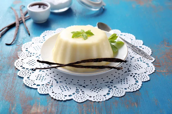 Vynikající vanilkový pudink — Stock fotografie