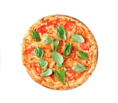 Fesleğenli lezzetli pizza