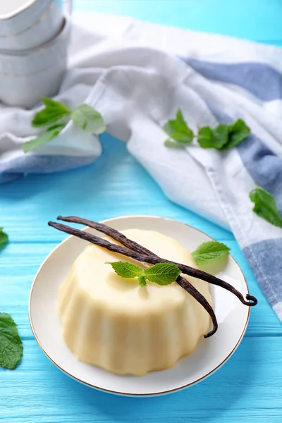 Lezzetli vanilyalı puding — Stok fotoğraf