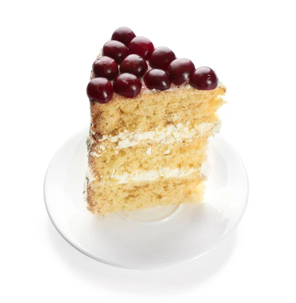 체리 장식 케이크 — 스톡 사진
