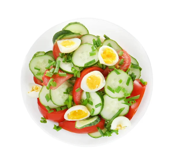 Ensalada con pepinos y huevos —  Fotos de Stock