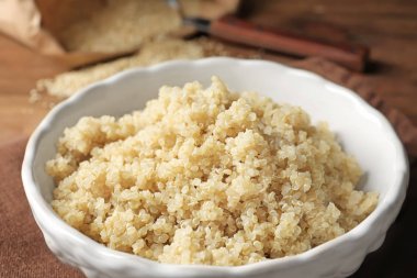 Beyaz quinoa tahıl haşlanmış 