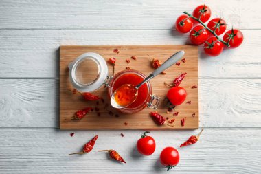 Chili sos ile kompozisyon