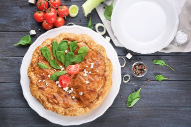 Ispanaklı lezzetli pasta 