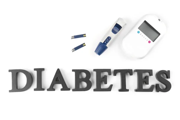 Zusammensetzung mit Wort Diabetes — Stockfoto